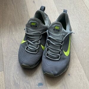 Nike Gray and Neon Green Athletic Shoes